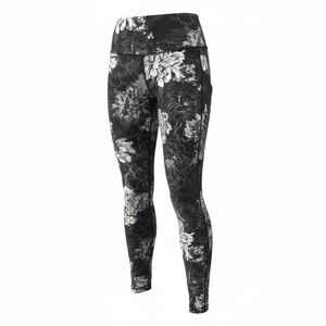 Zella High Waist 7/8 Pocket Monochromatic Floral Abstract Leggings